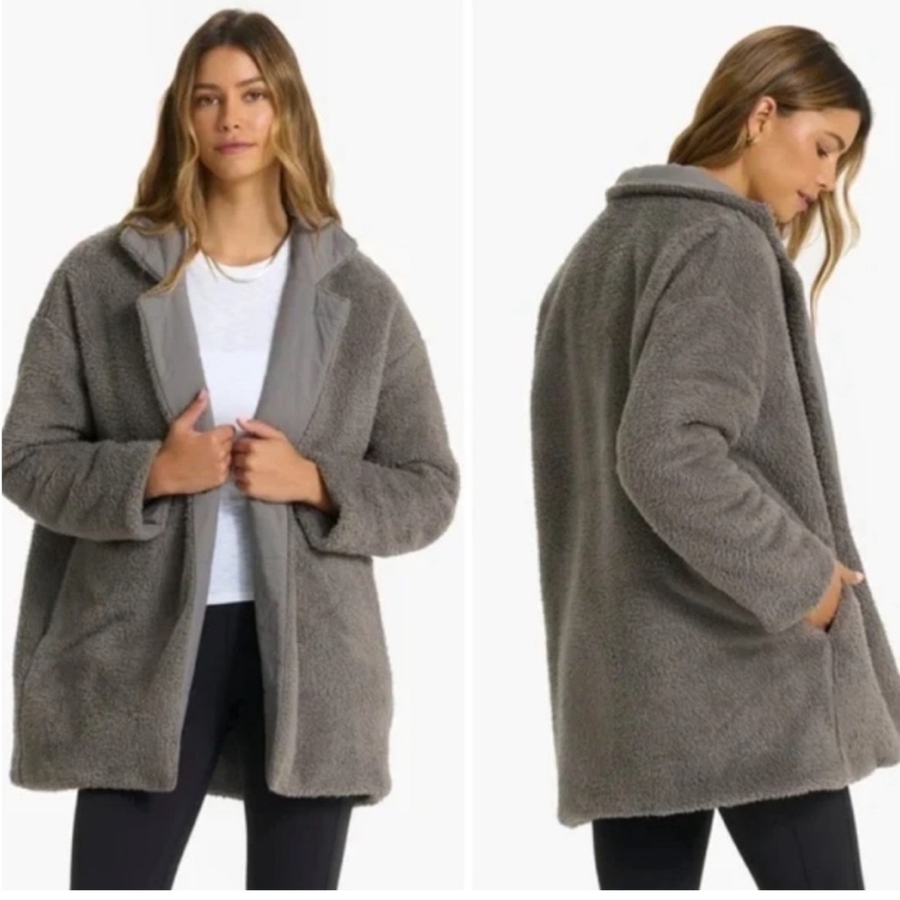 Vuori Cozy Sherpa Jacket Reversible Smoke Gray XS S